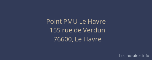 Point PMU Le Havre