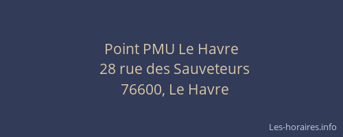 Point PMU Le Havre