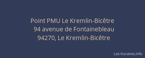 Point PMU Le Kremlin-Bic&ecirc;tre