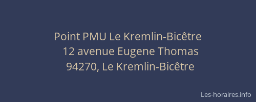Point PMU Le Kremlin-Bic&ecirc;tre