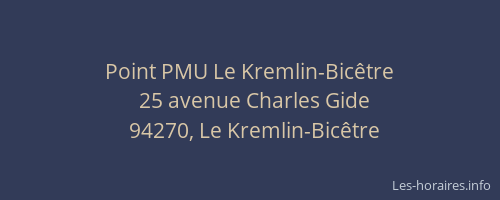 Point PMU Le Kremlin-Bicêtre