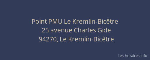 Point PMU Le Kremlin-Bic&ecirc;tre