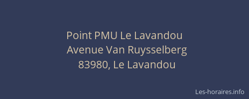 Point PMU Le Lavandou