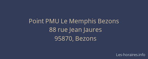 Point PMU Le Memphis Bezons