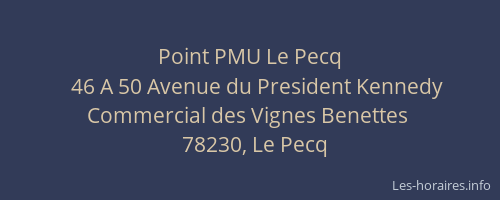 Point PMU Le Pecq