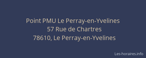Point PMU Le Perray-en-Yvelines