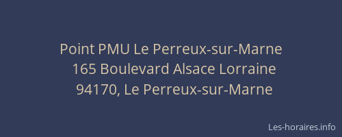 Point PMU Le Perreux-sur-Marne