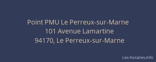 Point PMU Le Perreux-sur-Marne