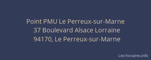 Point PMU Le Perreux-sur-Marne