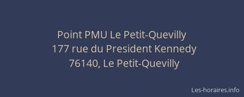 Point PMU Le Petit-Quevilly