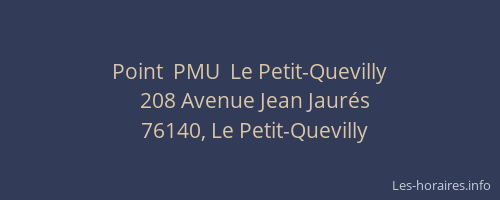 Point  PMU  Le Petit-Quevilly