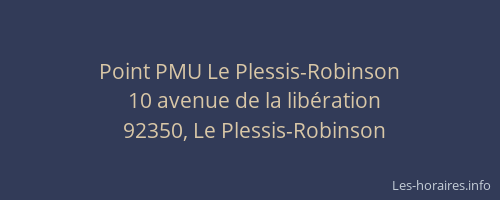 Point PMU Le Plessis-Robinson