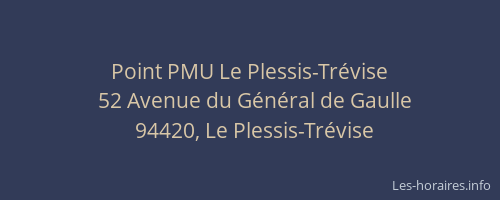 Point PMU Le Plessis-Tr&eacute;vise