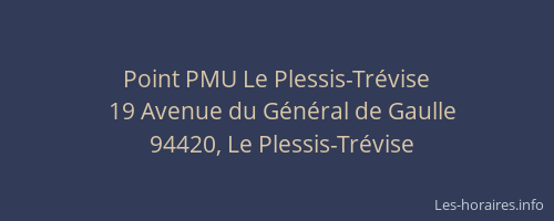 Point PMU Le Plessis-Tr&eacute;vise