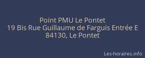 Point PMU Le Pontet