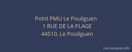 Point PMU Le Pouliguen