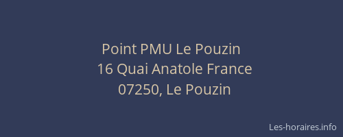 Point PMU Le Pouzin