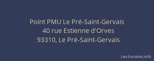 Point PMU Le Pré-Saint-Gervais