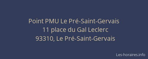 Point PMU Le Pré-Saint-Gervais