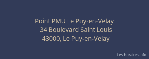 Point PMU Le Puy-en-Velay