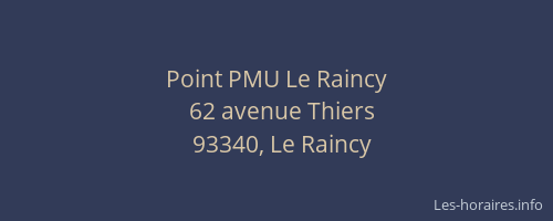 Point PMU Le Raincy