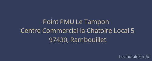 Point PMU Le Tampon