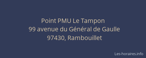 Point PMU Le Tampon