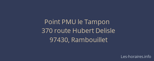 Point PMU le Tampon