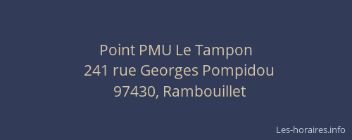 Point PMU Le Tampon