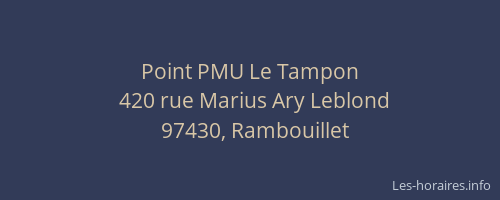 Point PMU Le Tampon
