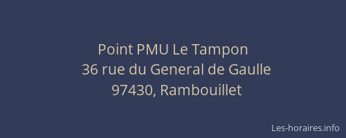 Point PMU Le Tampon