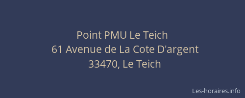 Point PMU Le Teich