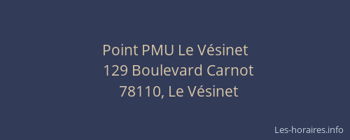 Point PMU Le V&eacute;sinet