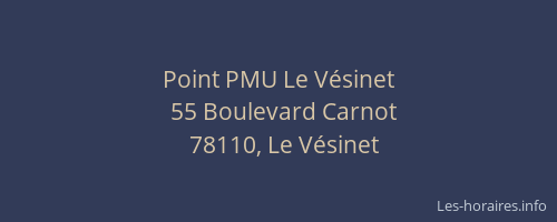Point PMU Le V&eacute;sinet
