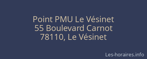 Point PMU Le Vésinet