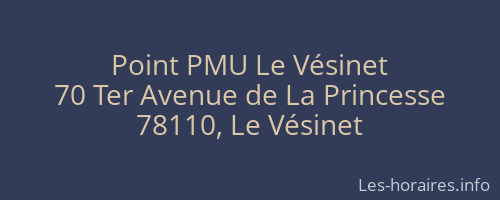 Point PMU Le Vésinet