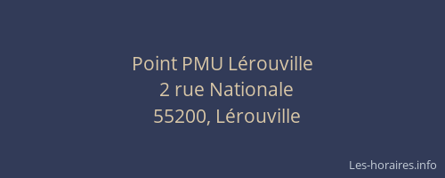 Point PMU Lérouville