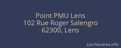 Point PMU Lens