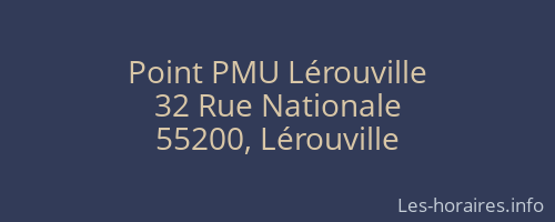 Point PMU Lérouville