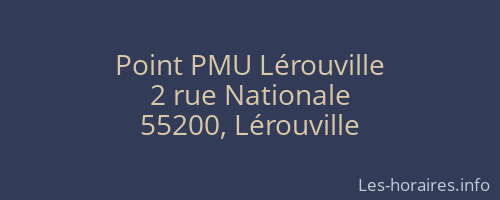 Point PMU Lérouville