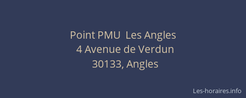 Point PMU  Les Angles