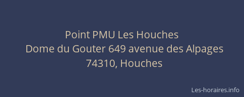 Point PMU Les Houches