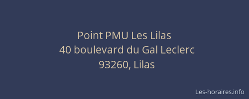 Point PMU Les Lilas