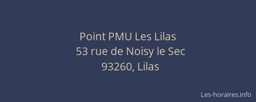 Point PMU Les Lilas