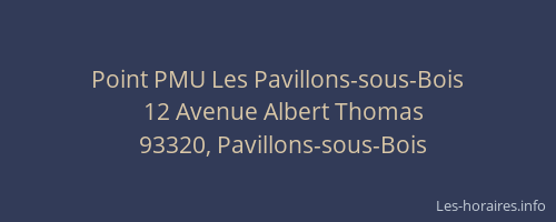 Point PMU Les Pavillons-sous-Bois