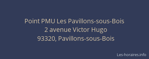 Point PMU Les Pavillons-sous-Bois