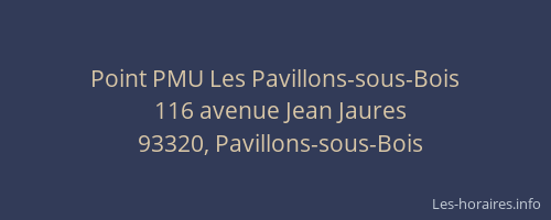 Point PMU Les Pavillons-sous-Bois