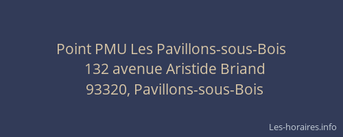 Point PMU Les Pavillons-sous-Bois