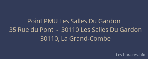Point PMU Les Salles Du Gardon