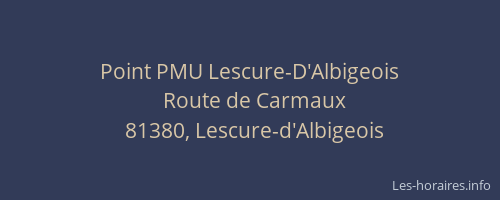 Point PMU Lescure-D'Albigeois